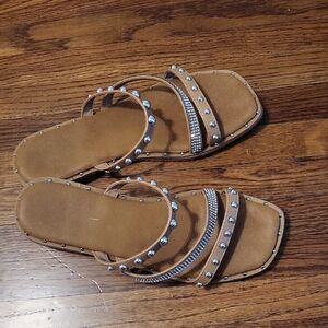 Studded Tan Sandals